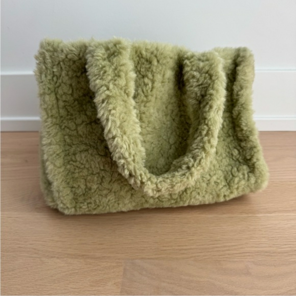 Urban Outfitters Green Fuzzy Tote Bag